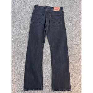 Levi Strauss Co 505 Mens Jeans Regular Fit Black W31 L32 Denim